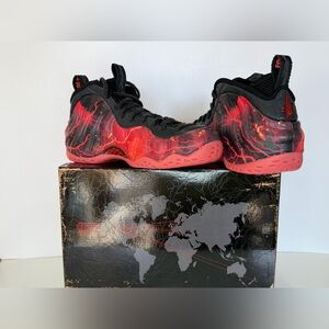 Nike Air Foamposite One Stranger Things Black Red Lightning Men's Sneakers